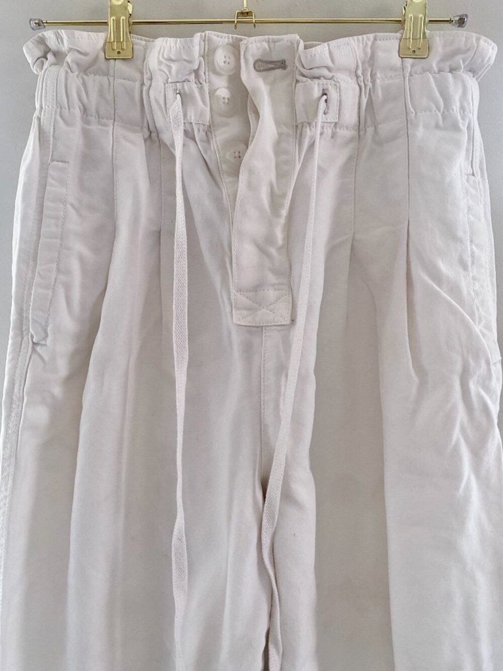 Free People | White Paper Bag Waist Pants